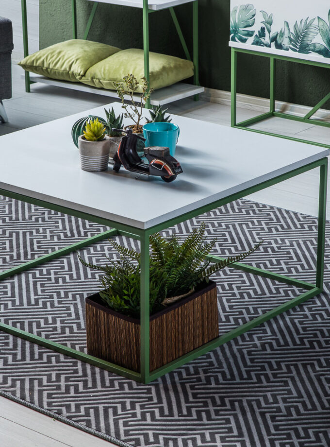 MILVAKI ORTA SEHPA / Yeşil-Beyaz