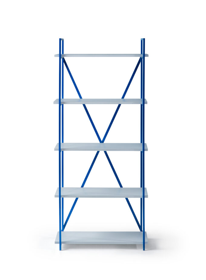 MILVAKI KİTAPLIK / Mavi-Beyaz