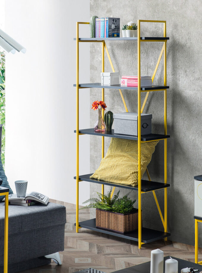 MILVAKI KİTAPLIK / Sarı-Siyah