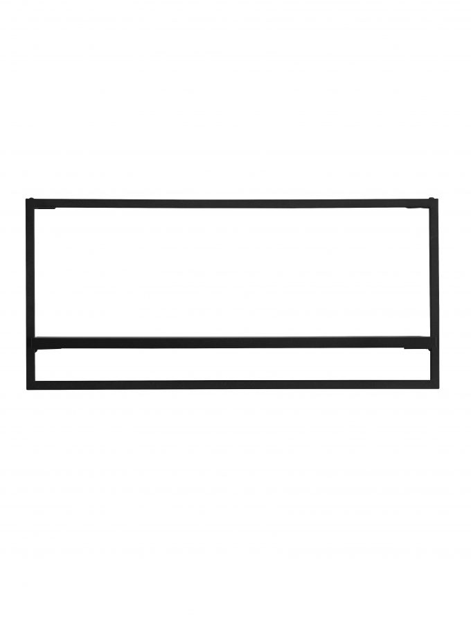 Black Yatay Duvar Rafı