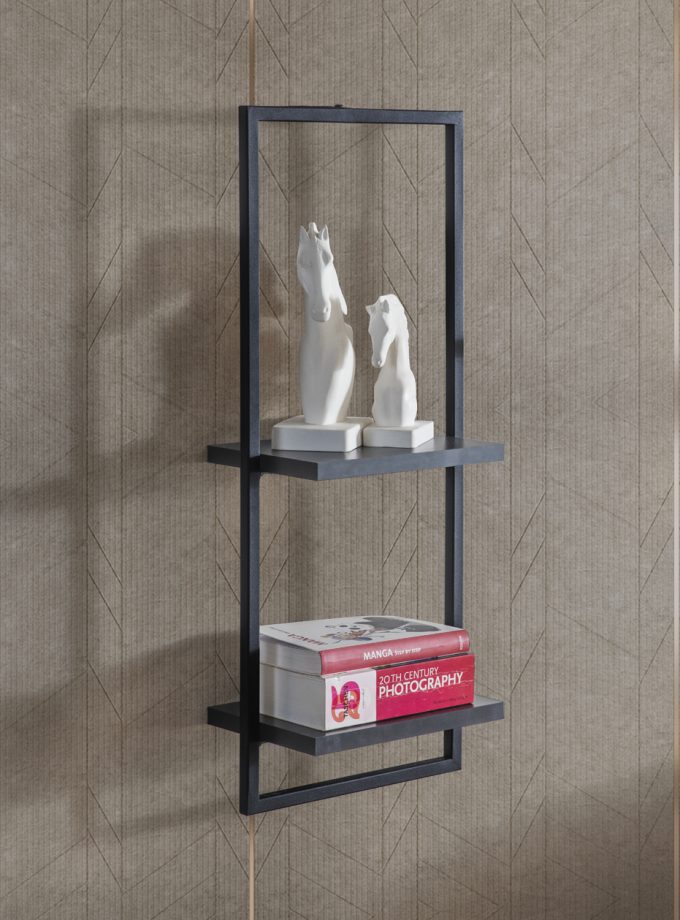 Black Dikey Duvar Rafı