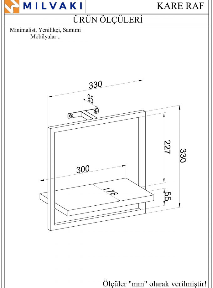 Midlake Kare Duvar Rafı