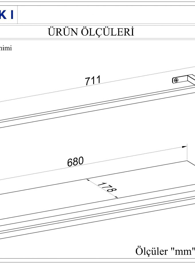 Midlake Yatay Duvar Rafı
